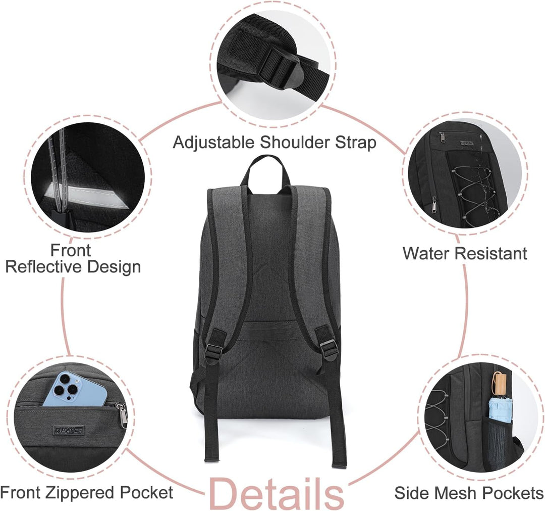 MAXTOP Mochila de viaje para laptop con puerto de carga USB, resist...