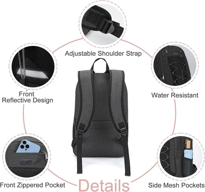 MAXTOP Mochila de viaje para laptop con puerto de carga USB, resist...