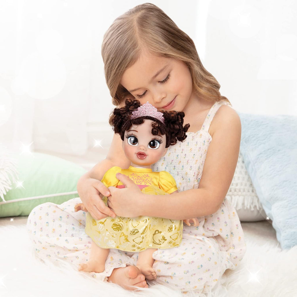 Disney Princess Muñeca Belle con biberón y tiara