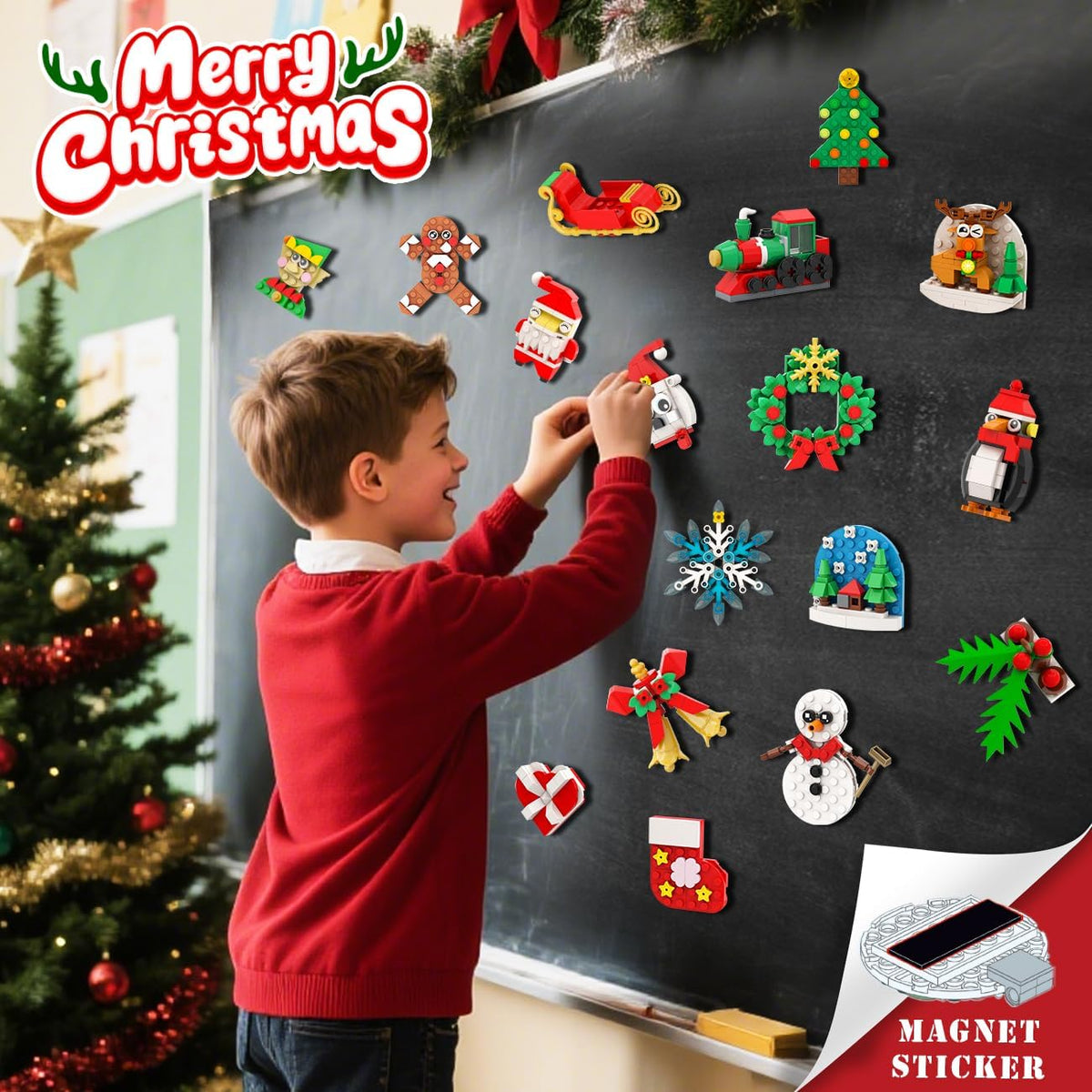 HOGOKIDS Calendario de Adviento adornos de Navidad juego
