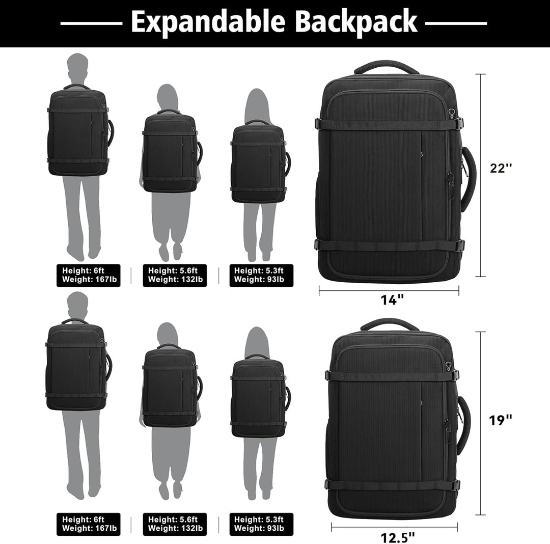 Ample Space Mochila de viaje con garantía de por vida, mochila de m...