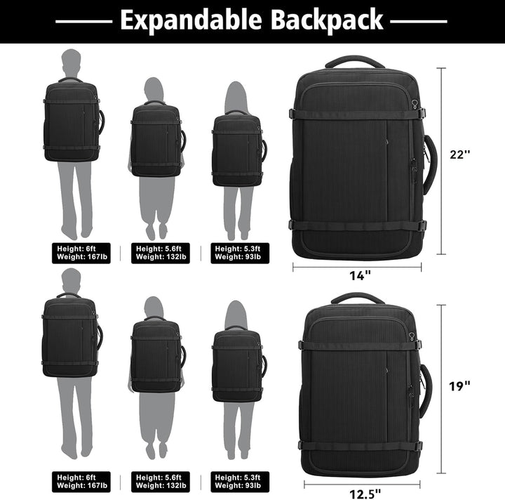 Ample Space Mochila de viaje con garantía de por vida, mochila de m...