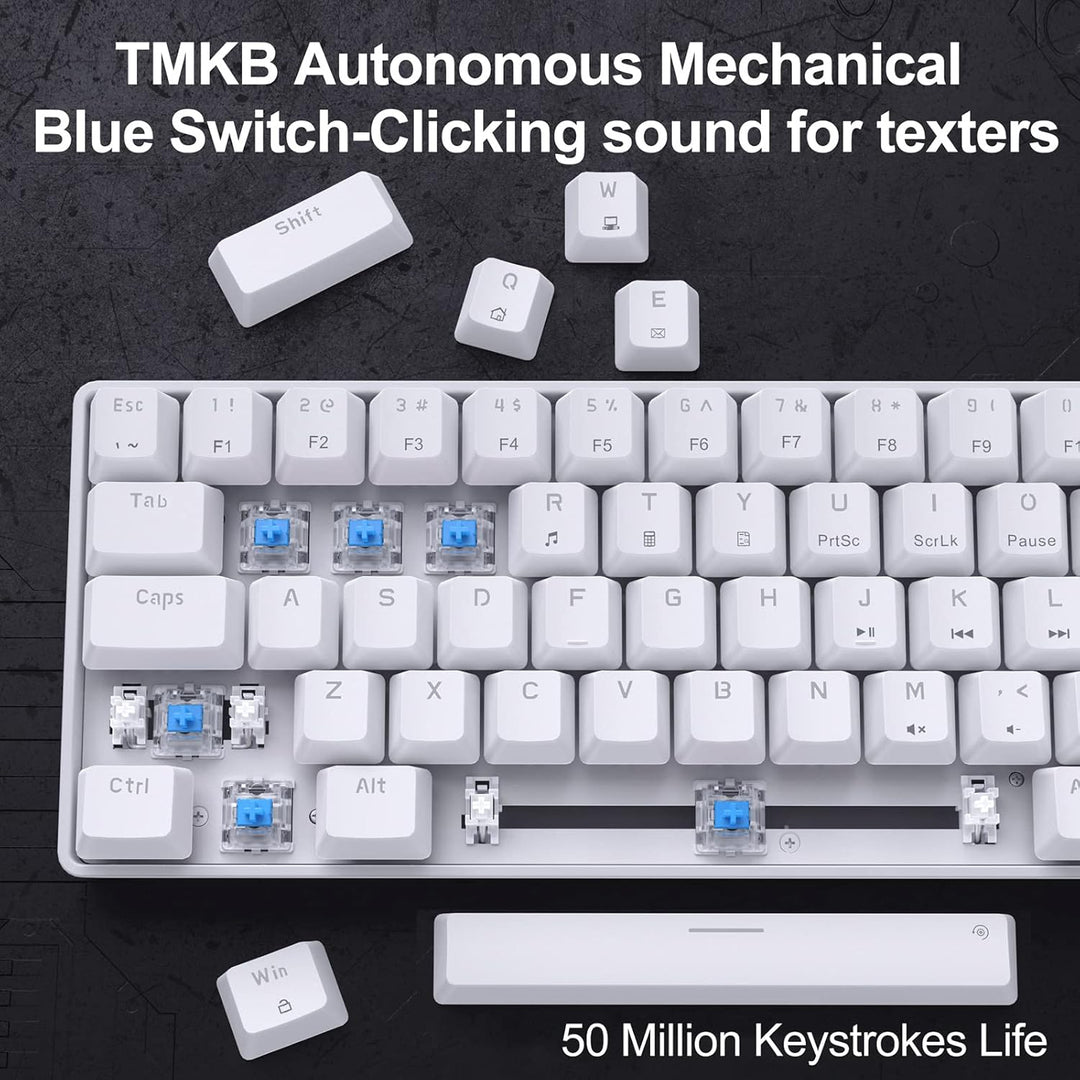 DIERYA T68SE - Teclado mecánico 60% para juegos, ultra compacto Min...