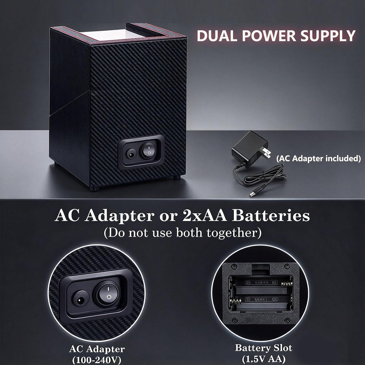 Cargador/Automatizador único para reloj automático, motor japonés, alimentado por batería/AC