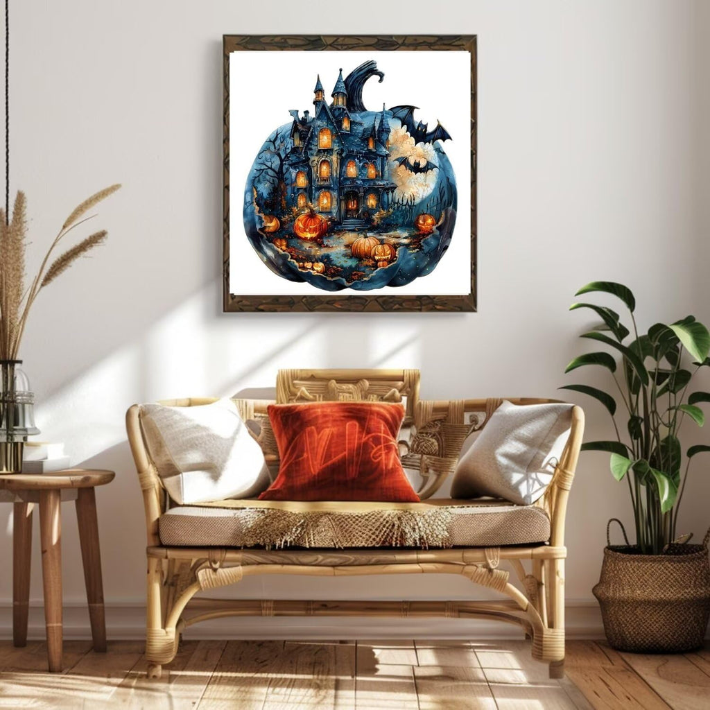 Rompecabezas de madera para adultos, rompecabezas de madera de calabaza de Halloween de 200 piezas, rompecabezas de madera con forma de animal único, regalos para adultos, 11.4 x 10.6