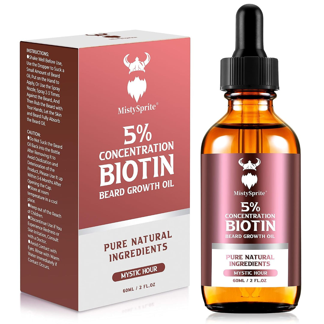 MistySprite Aceite de Biotina para barba para hombres \u2013 Concen...