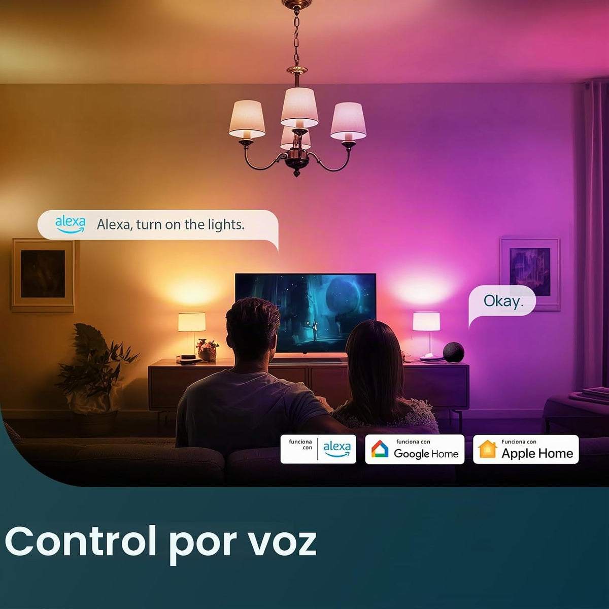 Linkind Matter - Bombilla LED E12, bombillas inteligentes de color candelabro, paquete de 4