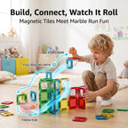 Azulejos magnéticos con diseño de mármol, 50 piezas STEM para niños