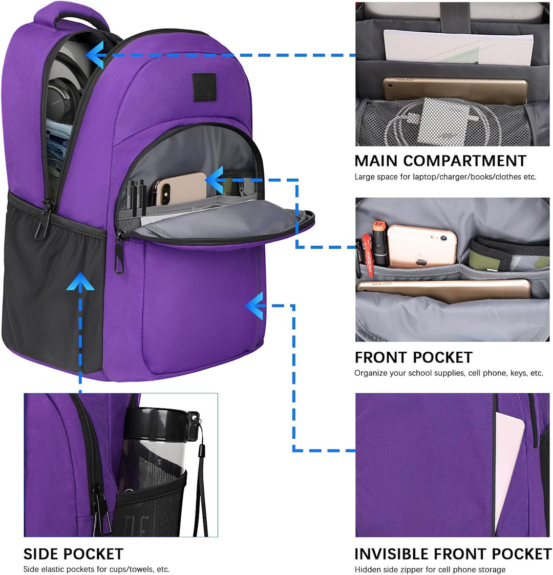 LARIPOP Mochila de viaje para laptop, mochila para laptop de negoci...