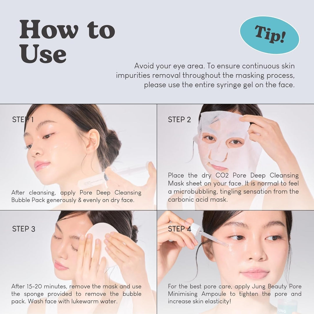 Jung Beauty Carboxy - Máscara facial y cuello con terapia de CO2, p...