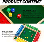 Nicecho Shut The Box - Juego de dados para 2 a 4 jugadores