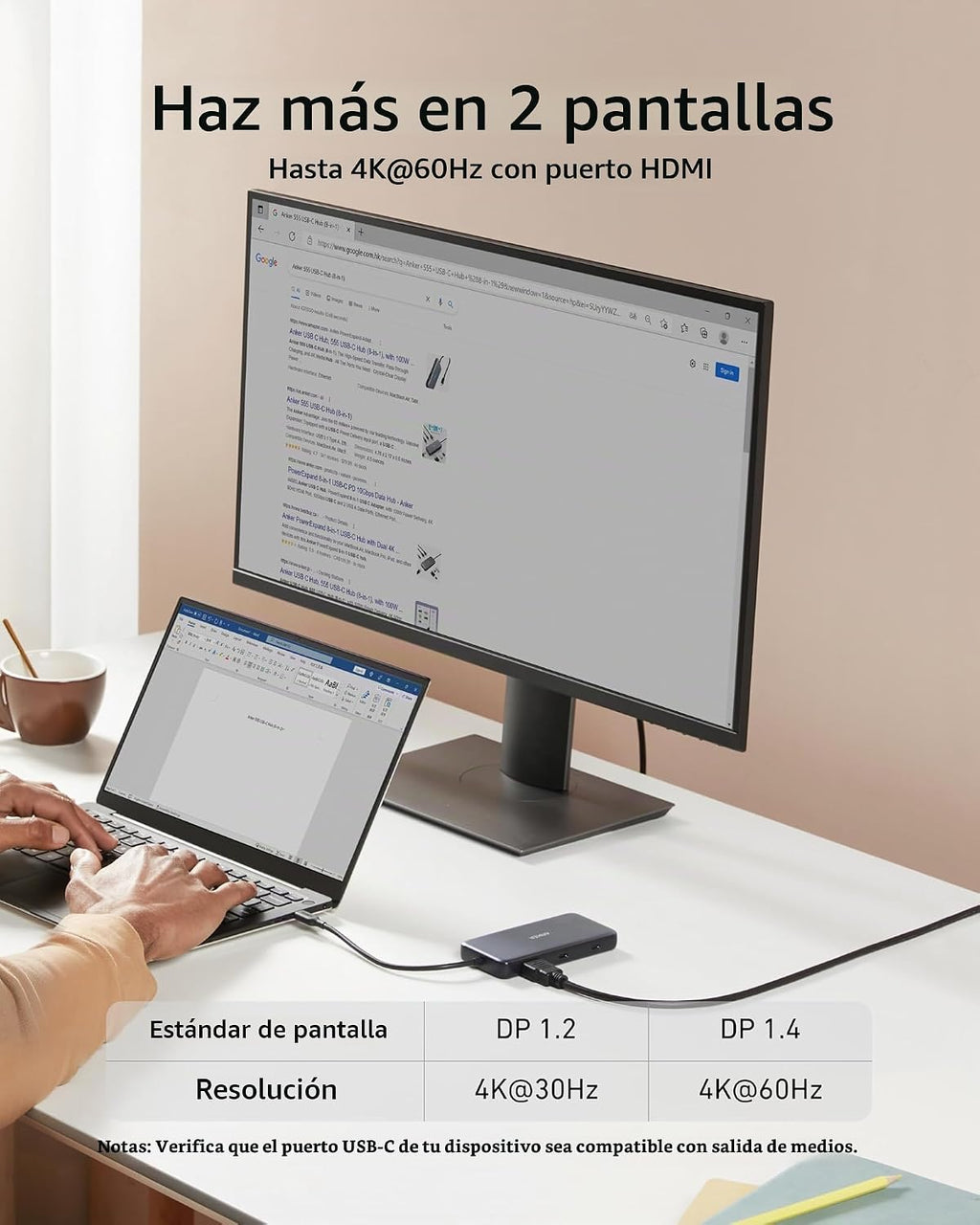 Anker, A83830A1, hub USB 4 de 3 puertos