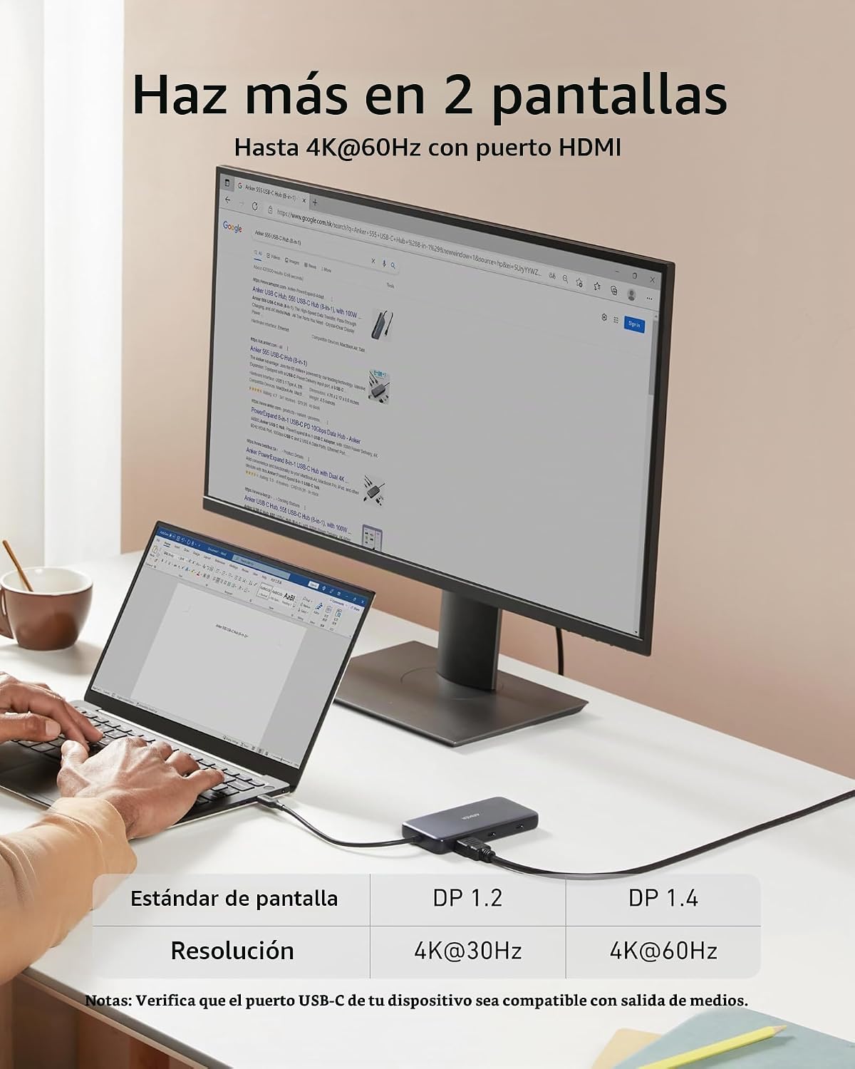 Anker, A83830A1, hub USB 4 de 3 puertos