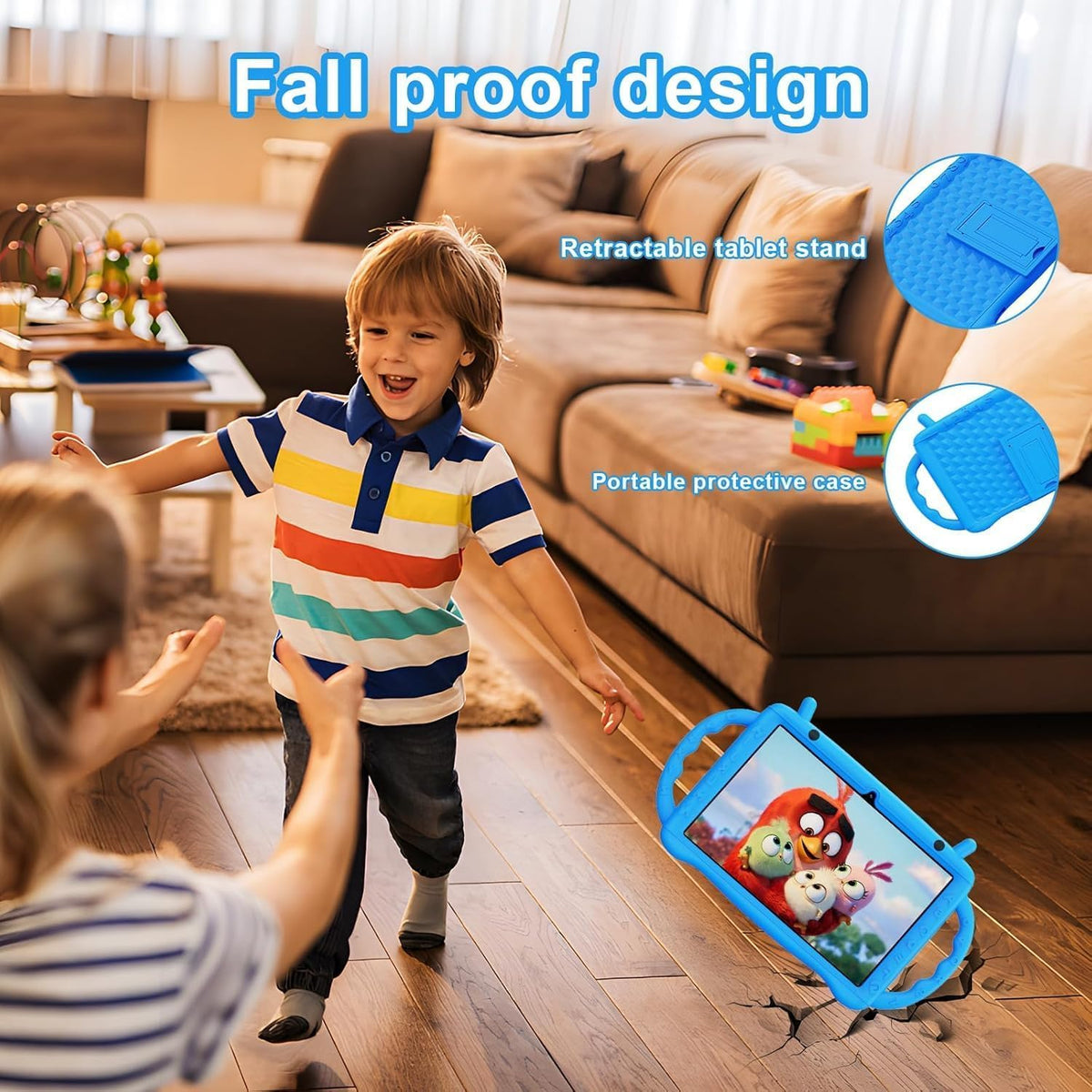 Tablet para niños de 10 pulgadas Android Tablet 15 para niños con 10 GB de RAM 64 GB de ROM, expansión de 512 GB, con control parental, WiFi, Bluetooth, regalo de doble cámara para niños y