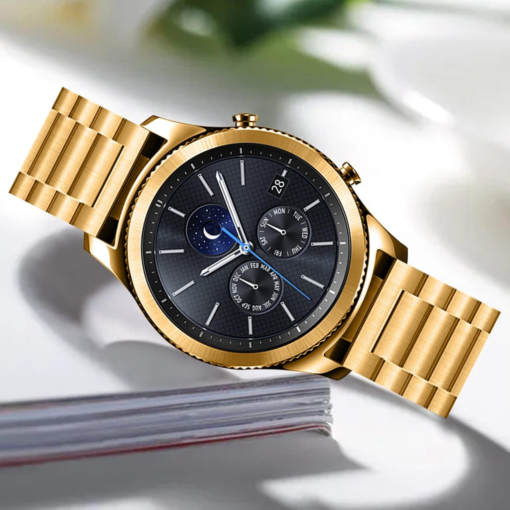 Correa de reloj de lujo en acero inoxidable con liberación rápida para Apple Watch — 0.551 in 0.630 in 0.709 in 0.787 in 0.866 in 0.945 in — para hombres y mujeres