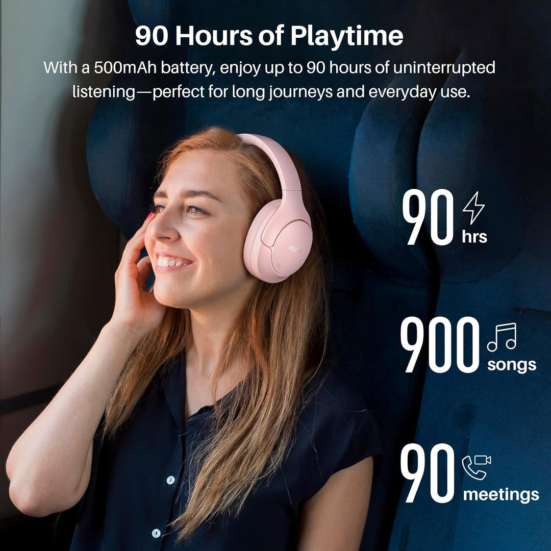 TOZO Auriculares híbridos HT3 con cancelación de ruido, batería de...
