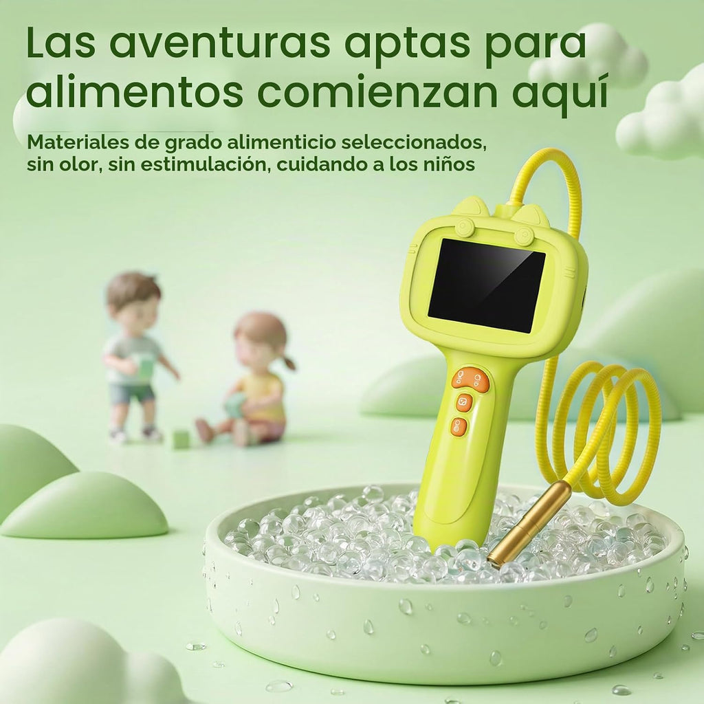 Cámara de boroscopio para niños con luz, juguete educativo de ciencia STEM para niños y niñas de 3, 4, 5, 6, 7, 8 años, regalo de cumpleaños, descubrimiento y exploración, batería flexible de alcance
