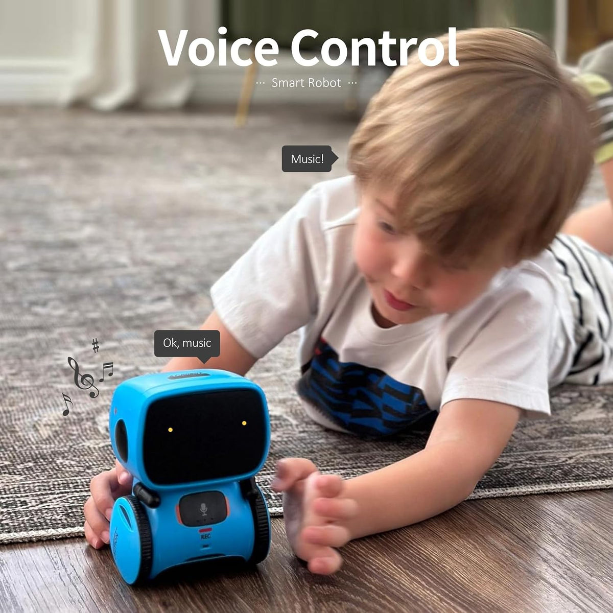 GILOBABY - Robot inteligente, control táctil y de voz juguete interactivo para niños de 3 a 5 años