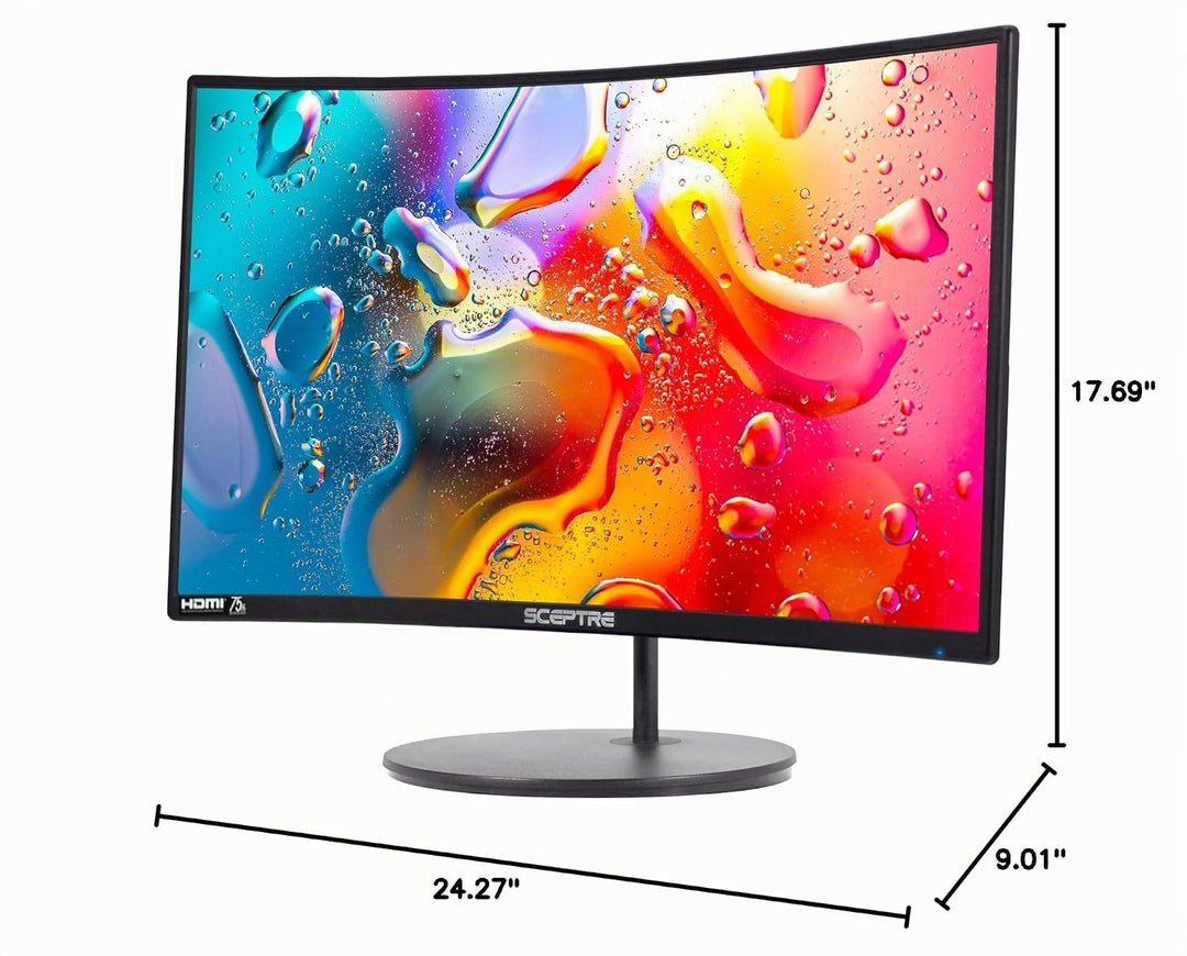 Sceptre Monitores curvos para videojuegos de 24-27 pulgadas (C275W-...