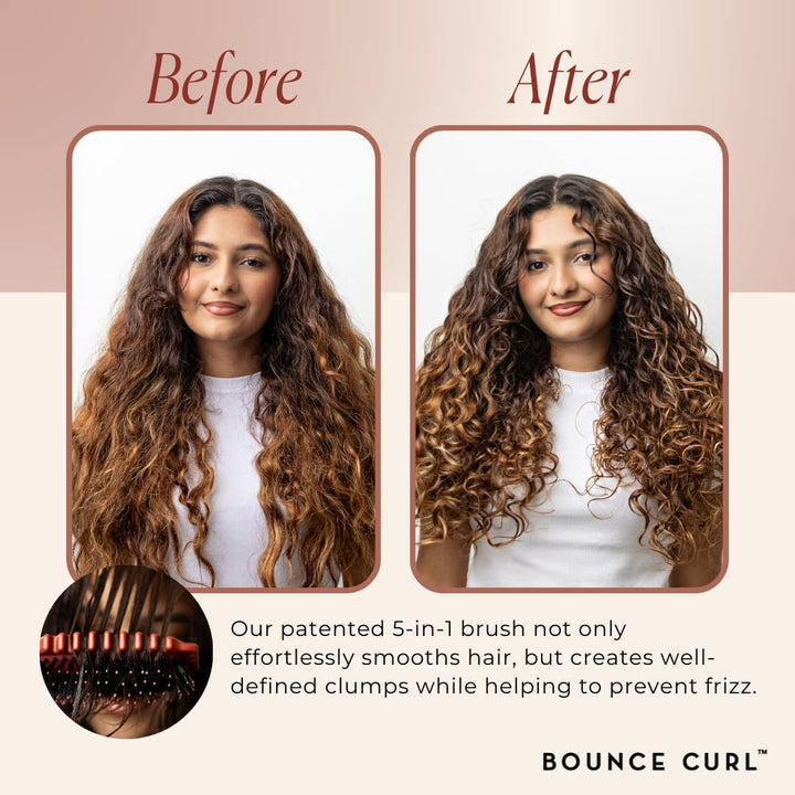 Bounce Curl Define EdgeLift Brush, herramienta 5 en 1 para rizos, o...