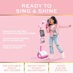 FAO Schwarz Micrófono de karaoke con soporte, soporte para dispositivos y