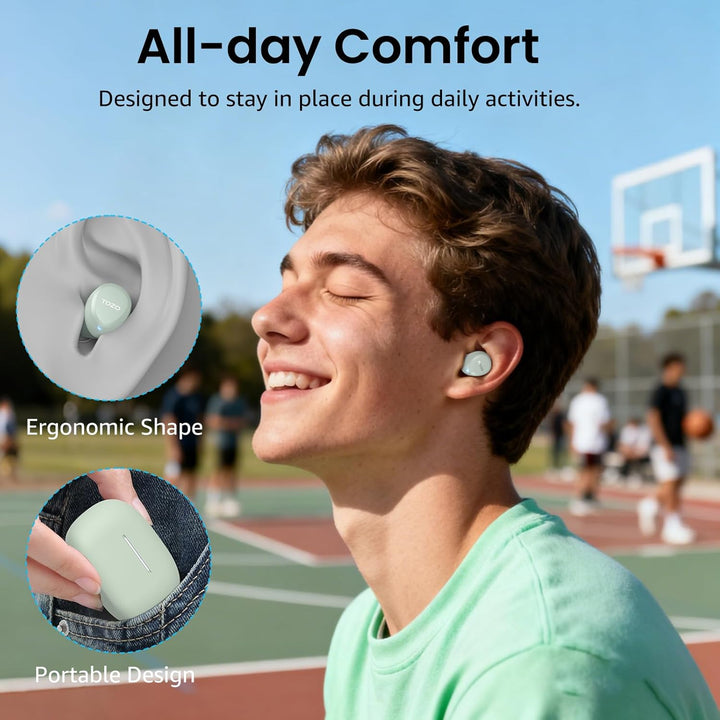 TOZO A1 Auriculares inalámbricos Bluetooth 5.3, ligeros, intrauricu...