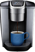 Keurig K-Elite - Cafetera de cápsulas K-Cup de una sola porción, con control de fuerza y temperatura, capacidad de café helado, tamaño de preparación de 8 a 12 onzas, programable, plata cepillada