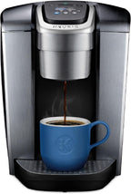 Keurig K-Elite - Cafetera de cápsulas K-Cup de una sola porción, con control de fuerza y temperatura, capacidad de café helado, tamaño de preparación de 8 a 12 onzas, programable, plata cepillada
