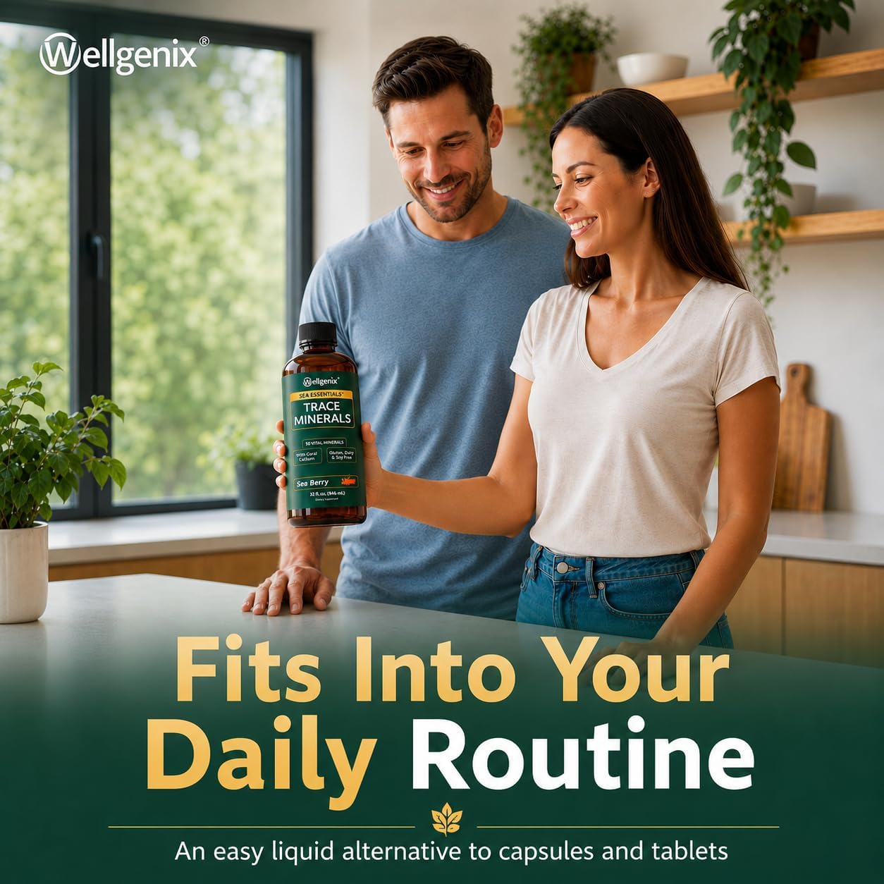 Wellgenix Sea Essentials Vital Nutrients - Multivtamina líquida de...