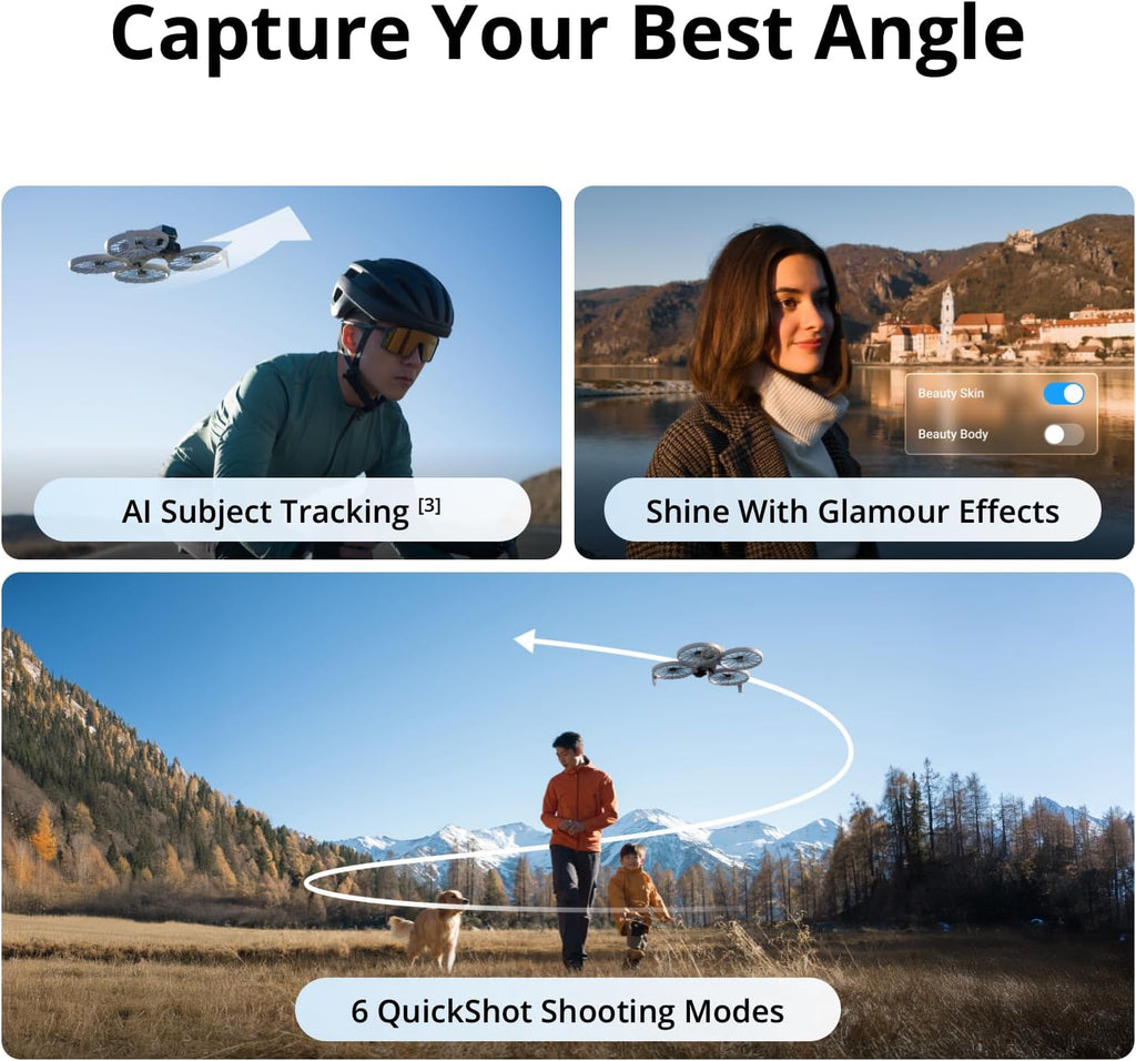 DJI Flip Fly More Combo con controlador remoto RC 2 con pantalla, dron con cámara 4K UHD para adultos, despegue desde la palma, retorno automático, vuelo inteligente, 3 baterías para 93 minutos de