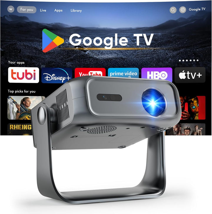 Proyector inteligente con WiFi6 y Bluetooth5.2, negro