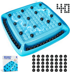 Juego de imán, juegos magnéticos de ajedrez, juegos de mesa para niños de 6 a 8 a 12 años, juegos de ajedrez magnéticos, juegos de mesa familiares para niños y adultos, juego magnético con 40 piezas, divertidos regalos de cumpleaños para niños (azul)