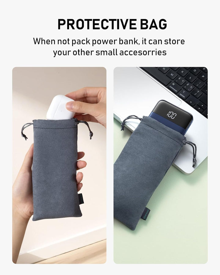 Charmast Cargador portátil con cables incorporados, batería externa...