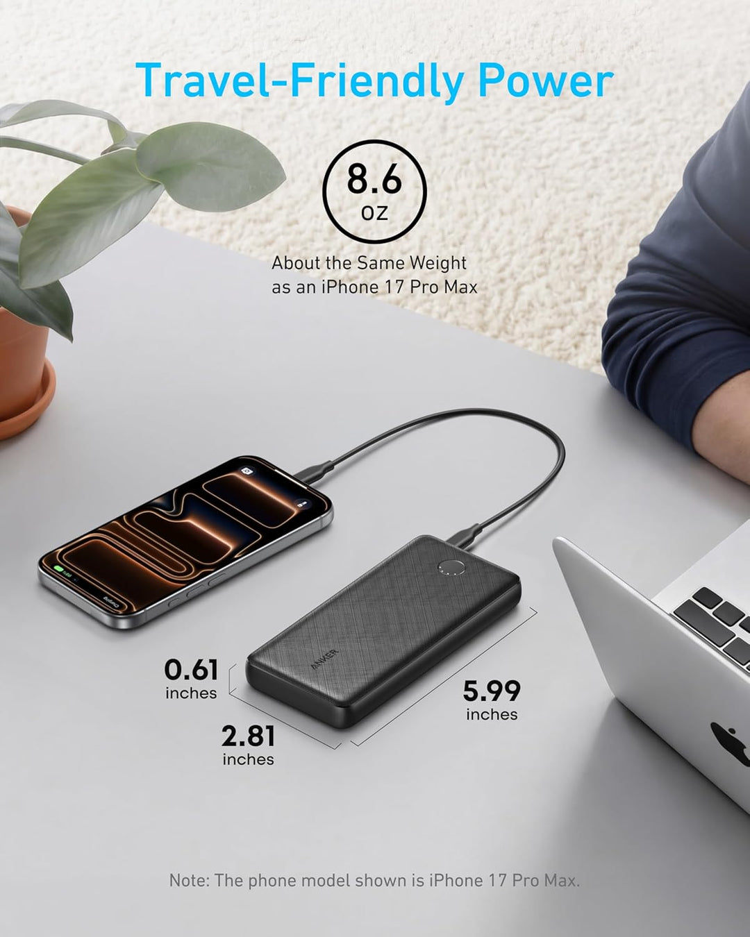Anker Banco de energía (PowerCore 10K), batería compacta de 10,000...