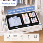 Organizador de cajones para ropa interior, calcetines, corbatas, paquete de