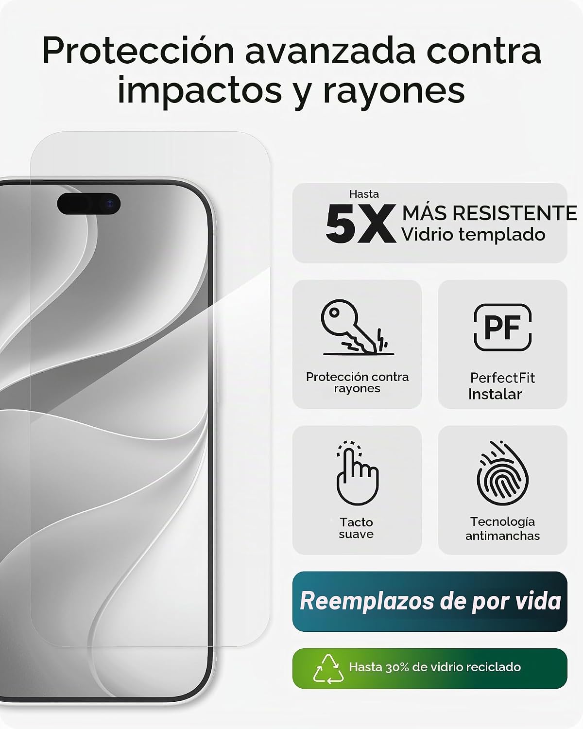ZAGG Protector de pantalla de cristal Elite para iPhone 18 Pro / 17 Pro