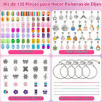 Kit de fabricación de pulseras de Sofier para niñas, caja de joyería, kit de fabricación de joyas, regalos para niñas de 4 a 12 años, juguetes de manualidades DIY, cumpleaños, Navidad
