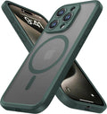 ImpactStrong Protector Magnético Diseñado para Funda iPhone 15 Pro Max [Protección de Cámara] [Probado contra Caídas de Grado Militar] [Compatible con MagSafe] Funda de Teléfono Delgada Translúcida
