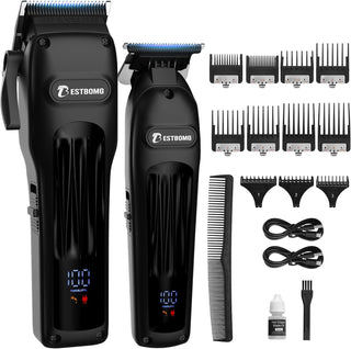 BESTBOMG® Cortapelos profesional para hombres, juego de cortapelos...