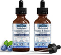 2 paquetes de vitaminas del complejo B metilado con folato, Arándano, 2 Ounce (paquete de 2)