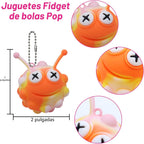 Paquete de 30 Pelotas Pop de Animales, Recuerdos de Fiesta para Niños, Pelotas Pop 3D Juguetes Fidget, Regalos de Cumpleaños para Niños y Niñas, Rellenos de Bolsas de Dulces, Rellenos de Piñata