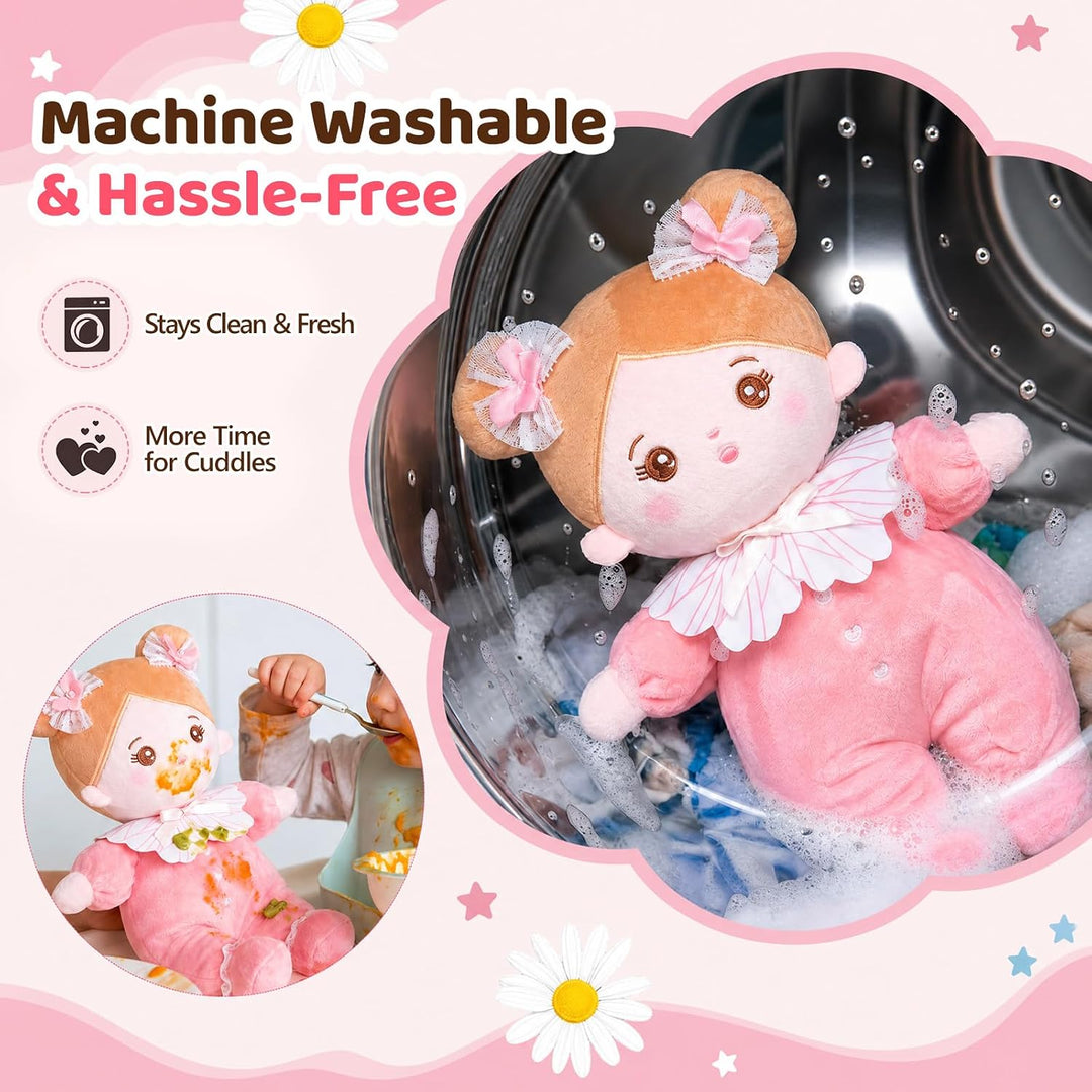 OUOZZZ - Set de muñeca de bebé suave para niñas, primera muñeca de...