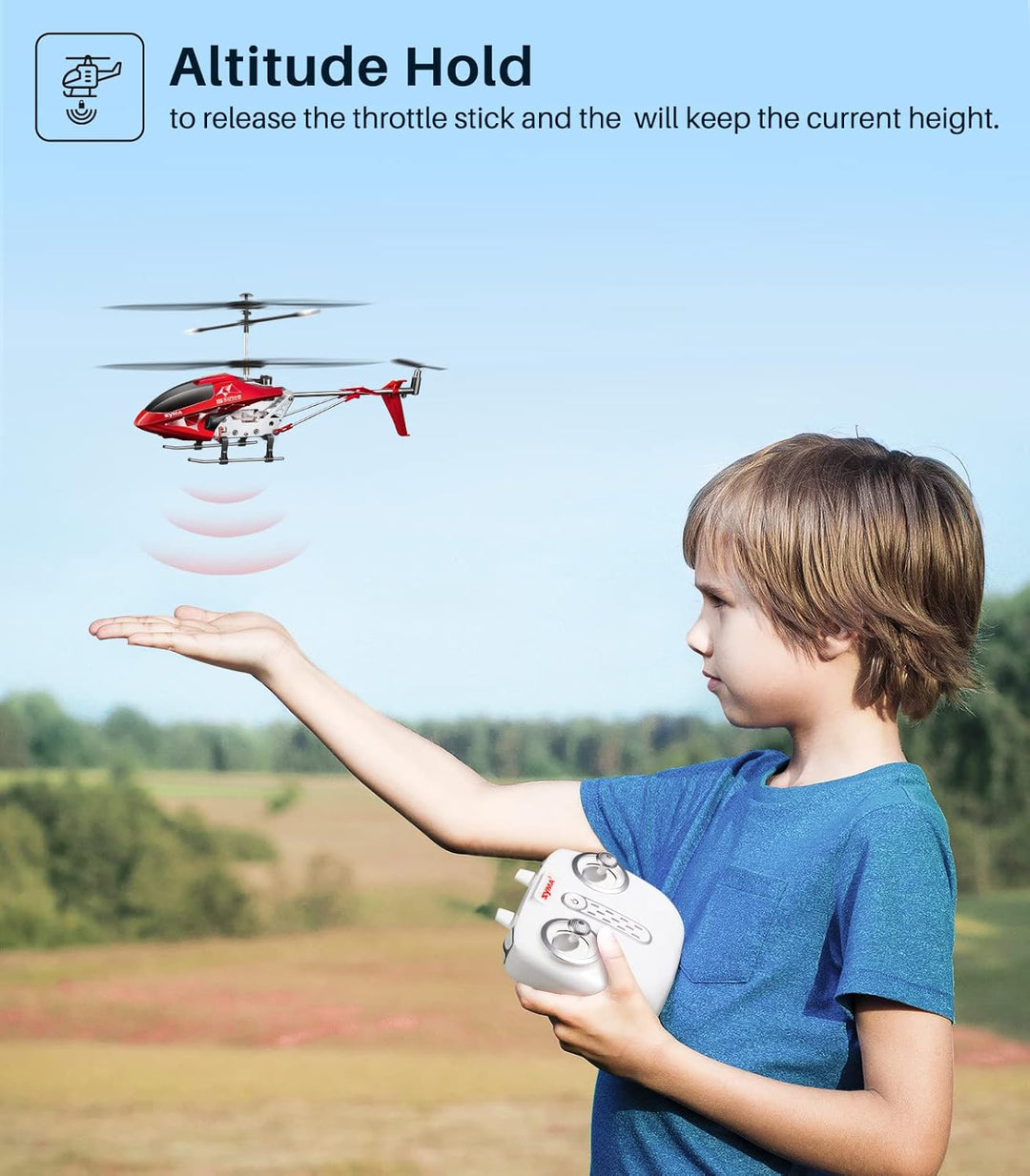SYMA S107H-E Helicóptero RC para niños de 8 a 12 años, helicóptero...