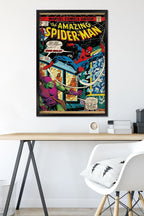 Trends International Marvel Comics - Spider-Man - Portada #137 Póster de pared, 22,375" x 34", versión con marco negro
