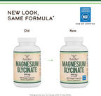 Glicinato de magnesio 400 mg, suplemento de magnesio quelado, 180 cápsulas, 180 unidades