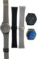NZZXTO Correa de reloj de acero inoxidable de repuesto para reloj Skagen unisex con tornillo correa delgada 0.984 in-0.787 in SKW6140