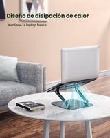 JOIOT Soporte ajustable de aluminio para portátil, elevador ergonóm...