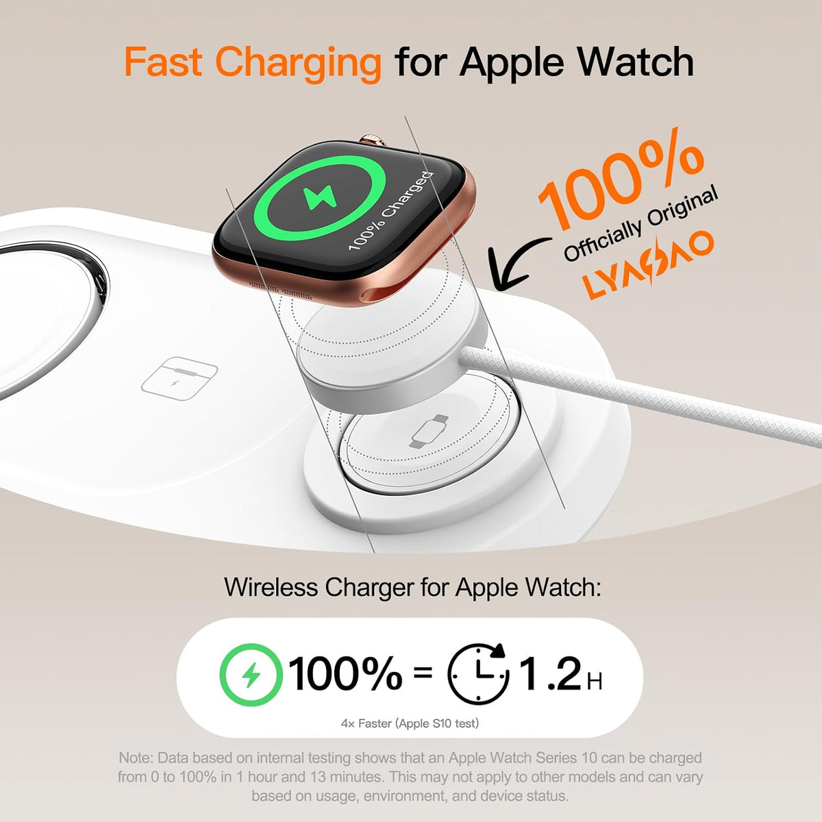 Estación de carga inalámbrica magnética 3 en 1 de 15 W, sin luz azul, para iPhone 17-12, cargador rápido de 5 W para Apple Watch AirPods, soporte plegable, base de carga MagSafe para mesita de noche