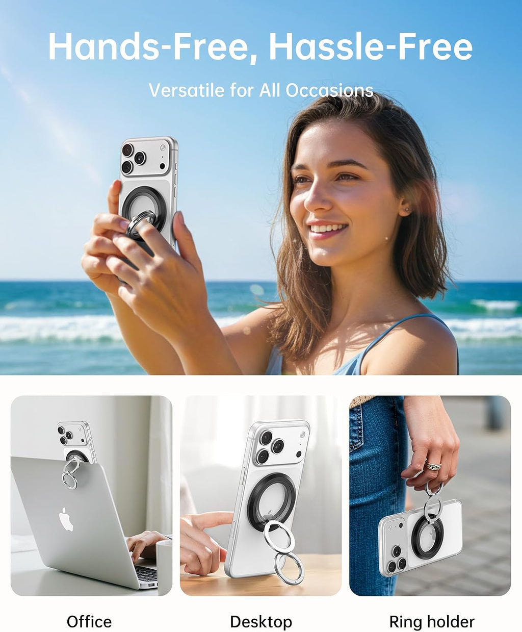 SYNCWIRE Soporte magnético para anillo de teléfono, para MagSafe Phone Grip