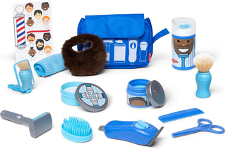 Melissa & Doug Barber Shop - Juego de accesorios de afeitado (16 pi...